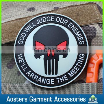 custom circular silicone labels pvc logo patch for clothing