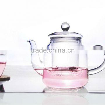 handmade 800ml glass teapot with infuser,double walled glass teapot