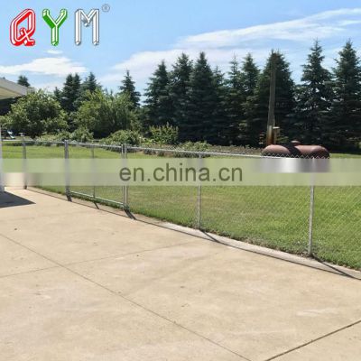 Hot sale durable chain link mesh fence with barbed wire on top