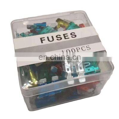 100PCS 5-40A Quality Goods Led Low Profile Fuseled Auto Blade Fuses for Car