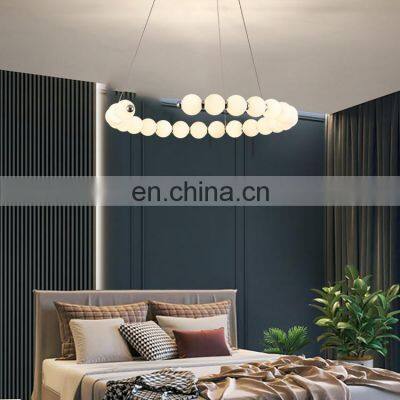 High Quality Fashion Black Gold Decoration Bedroom Living Room LED Indoor Modern Chandelier Lamp