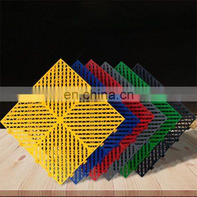 CH Factory Direct Supply Solid Interlocking Flexible Drainage Solid Removeable Vented 40*40*2.5cm Garage Floor Tiles