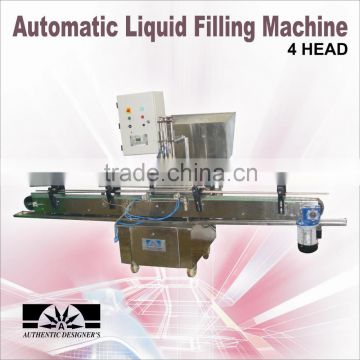 Automatic four head liquid filling and sealing machine