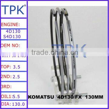 6114-30-2403 6114-30-2303 for Komatsu 4D130 piston ring