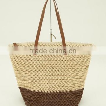 100% Paper Hand Made Popular Crochet Big Straw Bag Tote Bag
