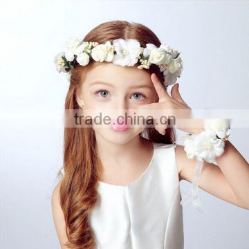 DSFG001A Fashion hairbands bridesmaid Kids flower crown garland Headband for summer