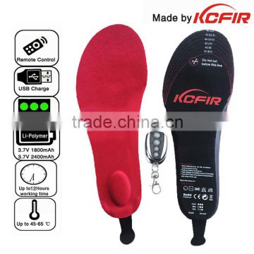 wireless rechargeable heated shoe insoles boot heater