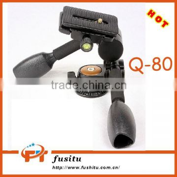 Aluminum Q80 3D Damping Tripod Head PTZ With Quick Release Plate