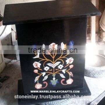 Inlaid Marble Table Base, High Class Stone Base For Marble Table