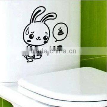 Rabbit toilet sticker