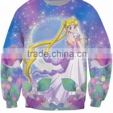 New fashion spring sailor moon princess serenity Crewneck sweatshirt 3d print women men pullover hoody long sleeve