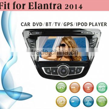 dvd car fit for Hyundai Elantra 2014 without external frame with radio bluetooth gps tv