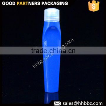 Blue flat cosmetic roll on 15 ml bottles for eye essence