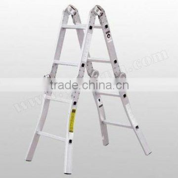 Multi-purpose folding aluminum ladder 4*2 step