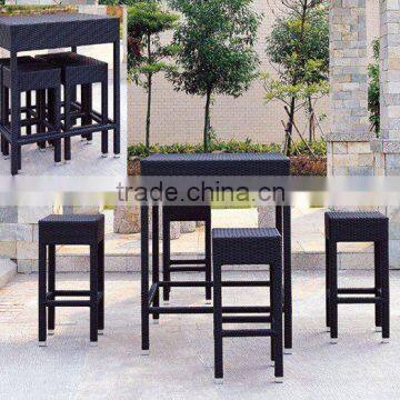 cheap hotsale outdoor round/flat rattan Bar Chair/leisure rattan bar set