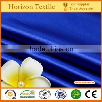 High Quality Polyester Blue Satin Fabric