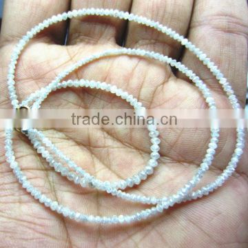 loose NATURAL DIAMOND BEADS NECKLACE faceted strand chain