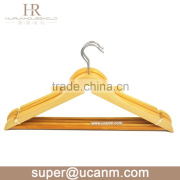 HRW-6611N lotus wood A Grade cheap wooden coat hanger