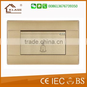 Wenzhou Switch Factory Hot Selling Push Button Electrical Bell Switch, Door Bell Wall Switch