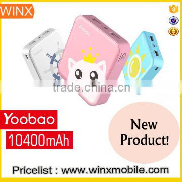 Cute mini portable Yoobao powerbank 10000 mah