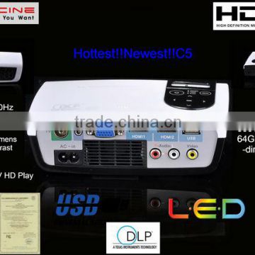 15% off Promotion!!! C5 date video projector with USB+TV+2HDMI