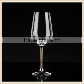 high quality crystal Wine Glass with crystal diamond stem