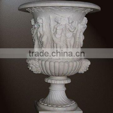 stone carving flower pot HP021
