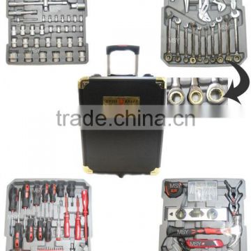 black-golden trolley with 188pcs kraft tools sets