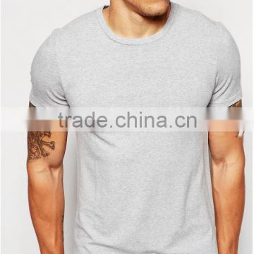 OEM Service Grey T Shirt Plain, Muscle Fit T-Shirt With Crew Neck And Stretch,Mens T Shirts T-Shirt Made In China