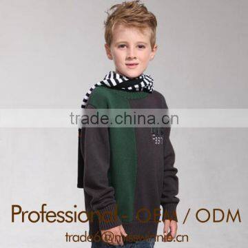 kids knitted sweater with embroidery designs,children cashmere sweater embroidery with contrast colors