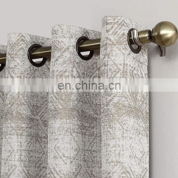 Jacquard blackout curtain with grommet for living room China curtain manufacturer