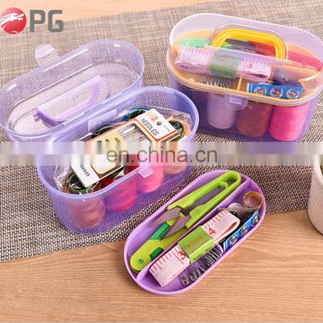 Portable Household Travelling Mini Sewing Kit In Plastic Box