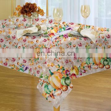 Hot sale polyester machine washable printing tablecloth custom printed table cloth for dinner party wedding picnic Christmas