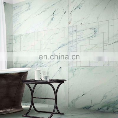 Carrara Bianco glazed glossy 3D inkjet porcelain 900x1800mm wall  floor tile