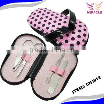 Shoe manicure set pink and black manicure set slipper