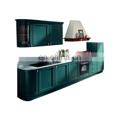 Acrylic Malaysia self assemble curved design kitchen cabinets