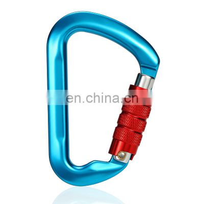 JRSGS 30KN Heavy Duty Aluminium Alloy Carabiner Clip for Climbing D-Ring Snap Hook with Screwgate S7112