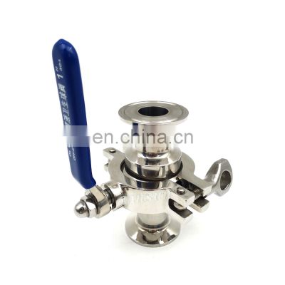 Stainless Steel Manual Type non-retention clamp ball valve