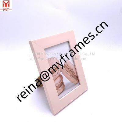 Pink Macaron Wide Edge Photo Frame PS Plastic Photo Frame for Decoration