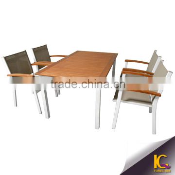 All Weather Cheap Garden Furniture Outdoor Table and Chair WPC Dining Set