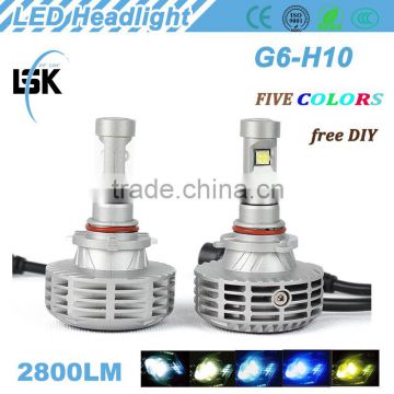 perfect heat dissipation g6 2800lm competitive price led headlamp h10 with DC12v-24v