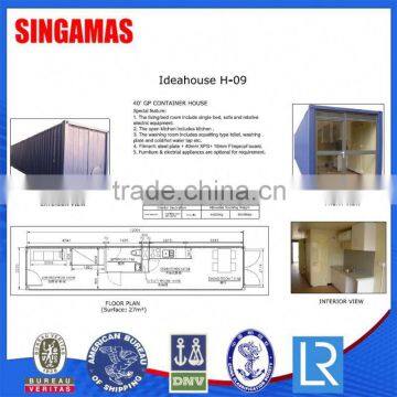 40GP Container House With Kitchen Toilet