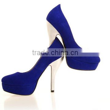 Elegant appearance women's dress high heels shoes metal