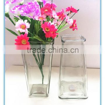 Fulaishan 2016 clear glass vase for wholesale two designs