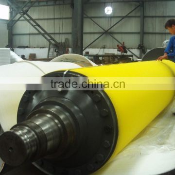 rubber coated roller used in paper making machine for precision paper mill