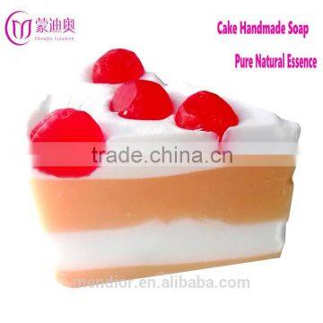 Mendior Cake shaped handmade soap goat milk and cherry essential oil face soap whitening remove blackhead OEM custom brand