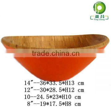 Delicate bamboo heat resistant wavy bowl