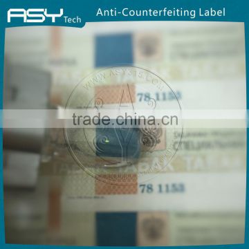 Anti-counterfeit IR security sticker label