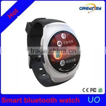 GR-UO 2015 new round shape remote control/NFC android smart watch bluetooth bracelet