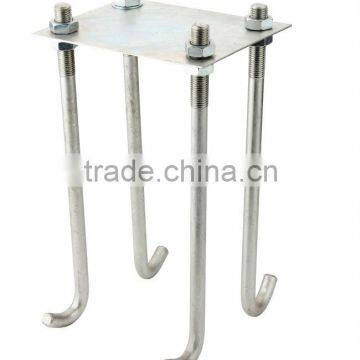 plate with 4 hooks for cantilever gate roller